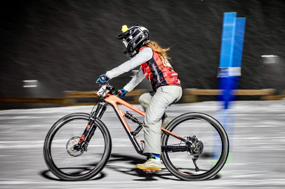 Denizlili sporcu Snow Bike Türkiye Şampiyonası’na damga vurdu