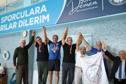 Gemlik Masterler Yüzme  Yarışları coşkuyla tamamlandı