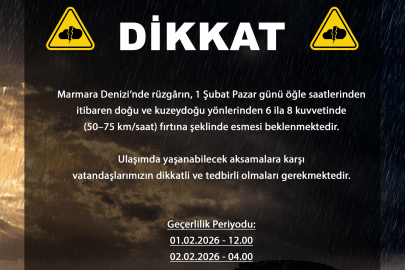 Bursa'da saatteki hızı 75 kilometreye ulaşan fırtına bekleniyor