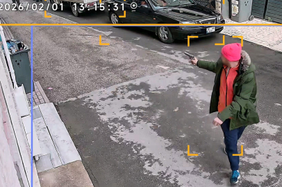 Damat dehşeti kamerada