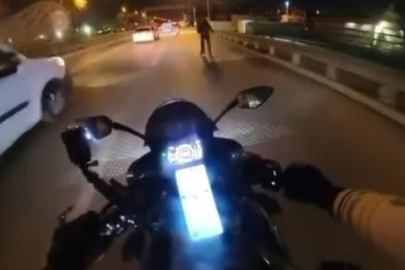 Yola atlayan yaya tehlikeli anlar yaşattı