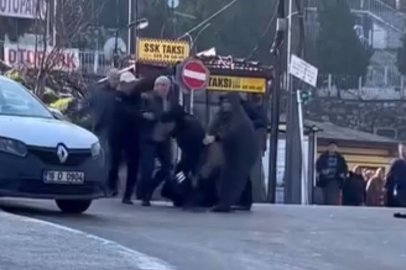 Trafikte tekme tokat yol verme kavgası