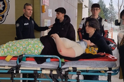 Kapıyı kıran eşinden kaçan kadın balkondan atladı