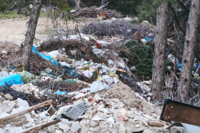 Ormana Dökülen Çöpler Tepki Çekti