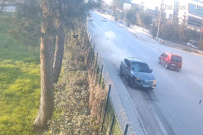 Cinayet gibi kaza güvenlik kamerasında