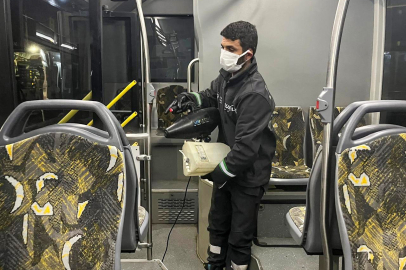 Bursa'da Toplu Taşımada Temizlik