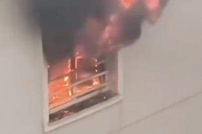 8 Katlı Binada Çıkan Yangın Panik Yarattı