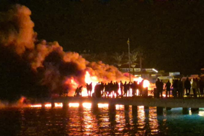 Milyonluk tekneler alev alev yanıyor