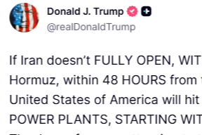 Trump İran'a 48 saat verdi: Elektrik santralleri vurulacak