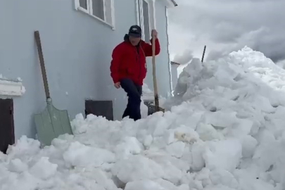 Kar boyu ayılara yol oldu, ikinci kattan içeri girdiler