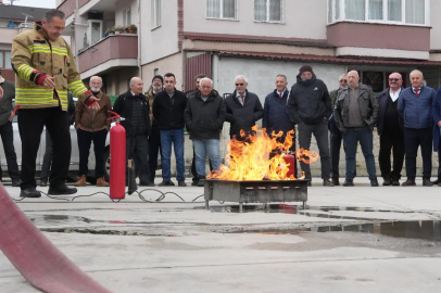 500 şoföre temel yangın eğitimi