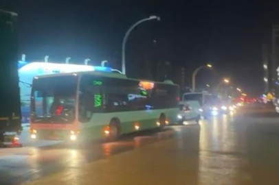 Zam konusundan anlaşma çıkmayınca Bursa'da otobüsçüler konvoyla eylem yaptı