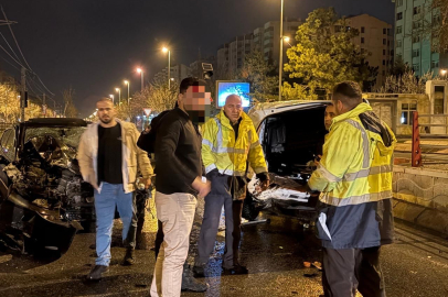 Kayseri’de çalışma yapan ekibe arkadan çarpan araç sürücüsü yaralandı