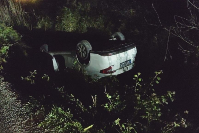 Feci Kaza! Otomobil Sulama Kanalına Uçtu