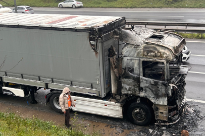 Seyir Halindeki Tır Alev Topuna Döndü