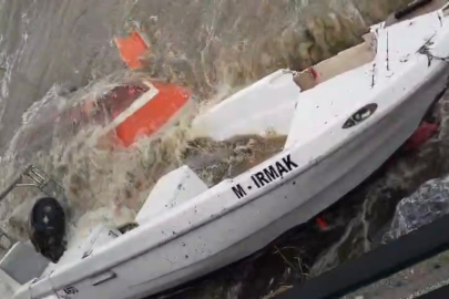 Gemlik ve Kumla'yı lodos vurdu, çok sayıda tekne battı