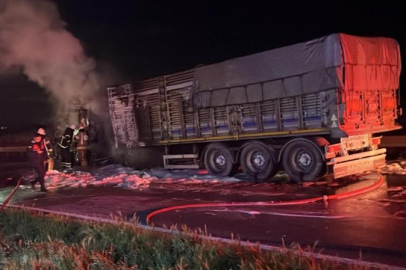 Karacabey’de tır yangını: Bursa yolu trafiğe kapandı