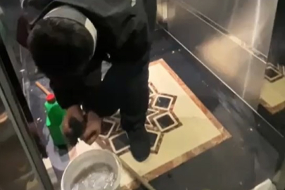 Önce pizzayı yedi, ardından asansöre tuvaletini yaptı: Gözaltına alındı