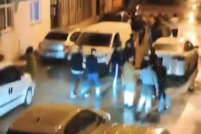 Sokak ortasında meydan muharebesi gibi kavga