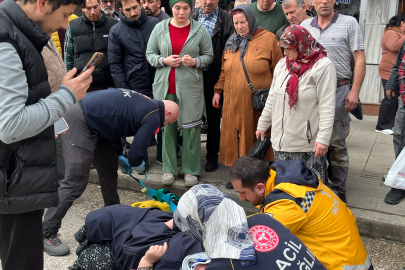 Yolun karşısına geçmeye çalışan kadına otomobil çarptı