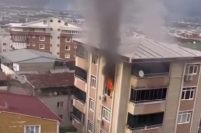 Apartman dairesinde çıkan yangın, mahalleyi ayağa kaldırdı