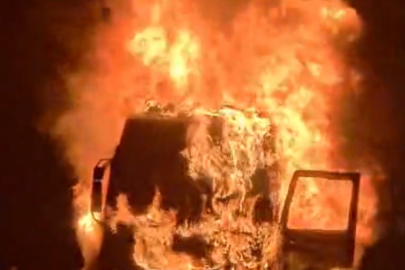 Seyir Halindeki Tır Alev Topuna Döndü