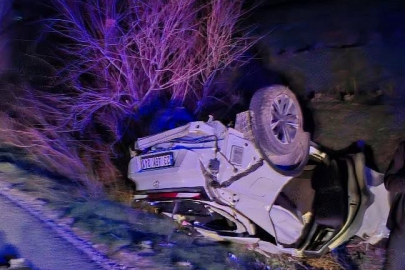 Otomobil Takla Attı: 2 Kişi Ölümden Döndü