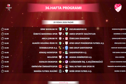 Trendyol 1. Lig'de 36. hafta programı açıklandı