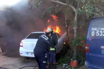 Motosiklet tamirhanesindeki yangında 4 motosiklet küle dönerken 20 milyonluk zarar oluştu