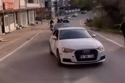 Bursa'da düğün konvoyunda tehlikeli şov