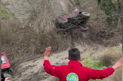 Bursa'da Off-Road yarışında takla attı...Nefes kesen anlar kamerada