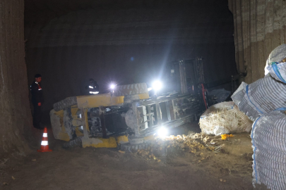 Nevşehir'de feci kaza: Forkliftin altında kalan işçi öldü