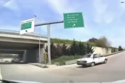 Bursa’da ters yönden giren sürücü kamerada