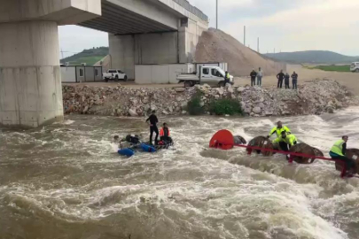 Yenişehirde faciadan dönüldü: 10 işçi vinçle kurtarıldı