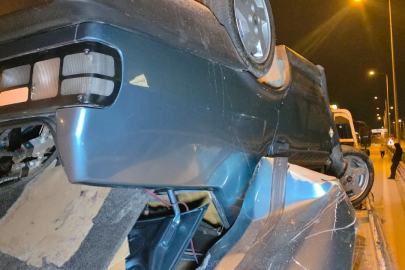 Mucize kaza: Takla atan araçtan burunları kanamadan çıktılar!