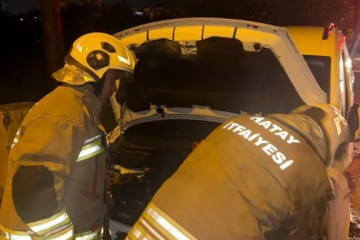 Otomobil Seyir Halindeyken Alevlere Teslim Oldu