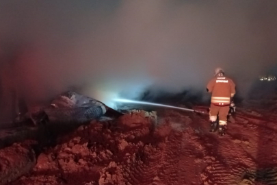 Alevlere teslim olarak yanan konteynerde bulunan inşaat işçisi öldü