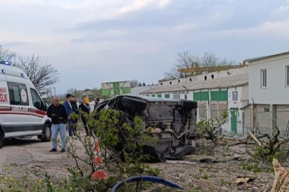 Otomobil Takla Attı: Sürücü Ölümden Döndü