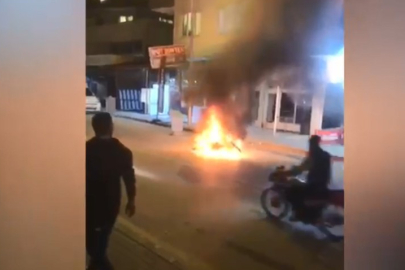 Motosiklet Alev Topuna Döndü