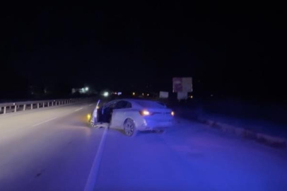 D100'de korkutan kaza: 1'i çocuk 3 yaralı