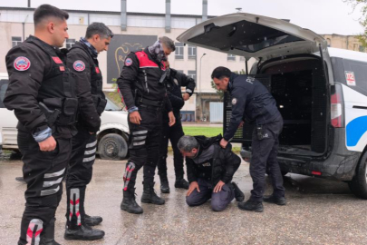 Ehliyetsiz sürücü zorluk çıkarınca biber gazı yedi