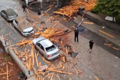 Gaziantep'i kuvvetli yağış vurdu! Evin çatısını yıktı