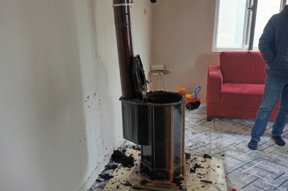 Sobayı yakmak isterken meydana gelen patlama paniğe neden oldu