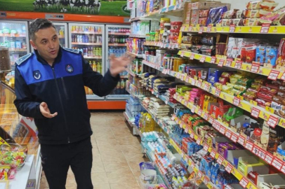 Zabıta ekiplerinden bakkal ve marketlere denetim
