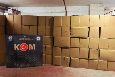 Bursa’da rekor kaçak makaron operasyonu