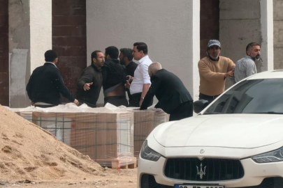Şantiye savaş alanına döndü: Sopalar, yumruklar havada uçuştu