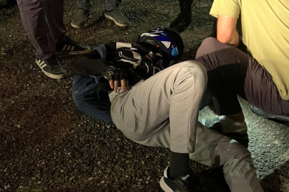 Çukura Giren Motosiklet Devrildi