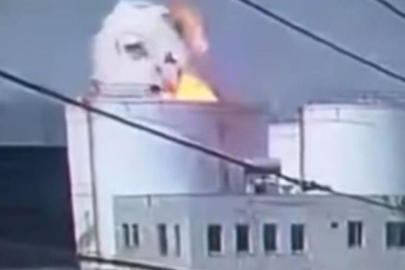 Bir işçinin hayatını kaybettiği patlama anı kamerada
