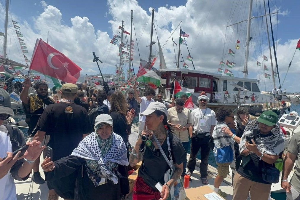 Global Sumud filosu Marmaris'ten Gazze'ye doğru yola çıktı