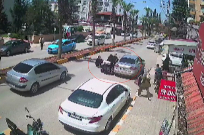 3 tekerlekli moped, park halindeki araca çarptı...